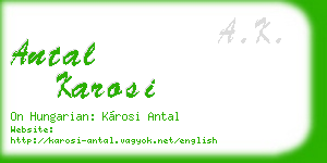 antal karosi business card